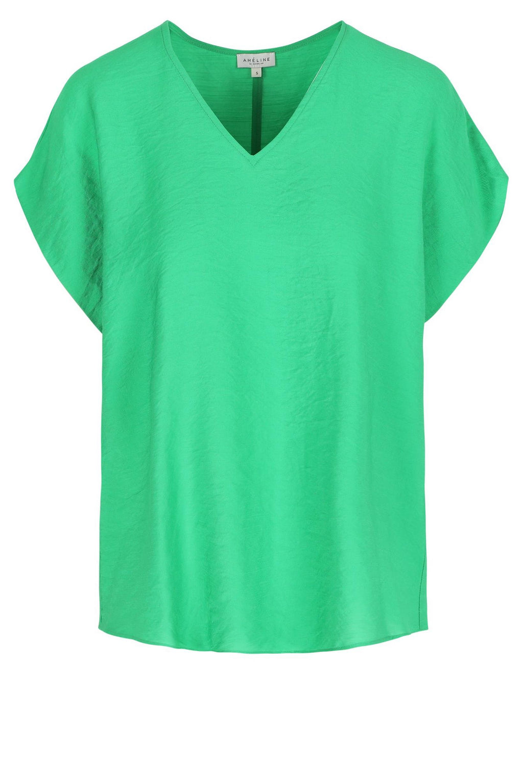 Blouses korte mouw groen Améline
