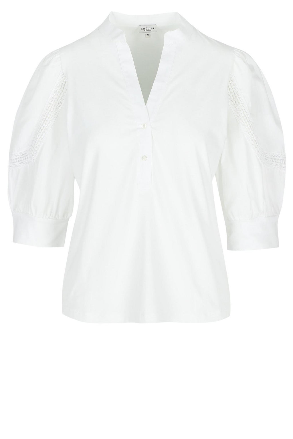 Blouses korte mouw wit Améline