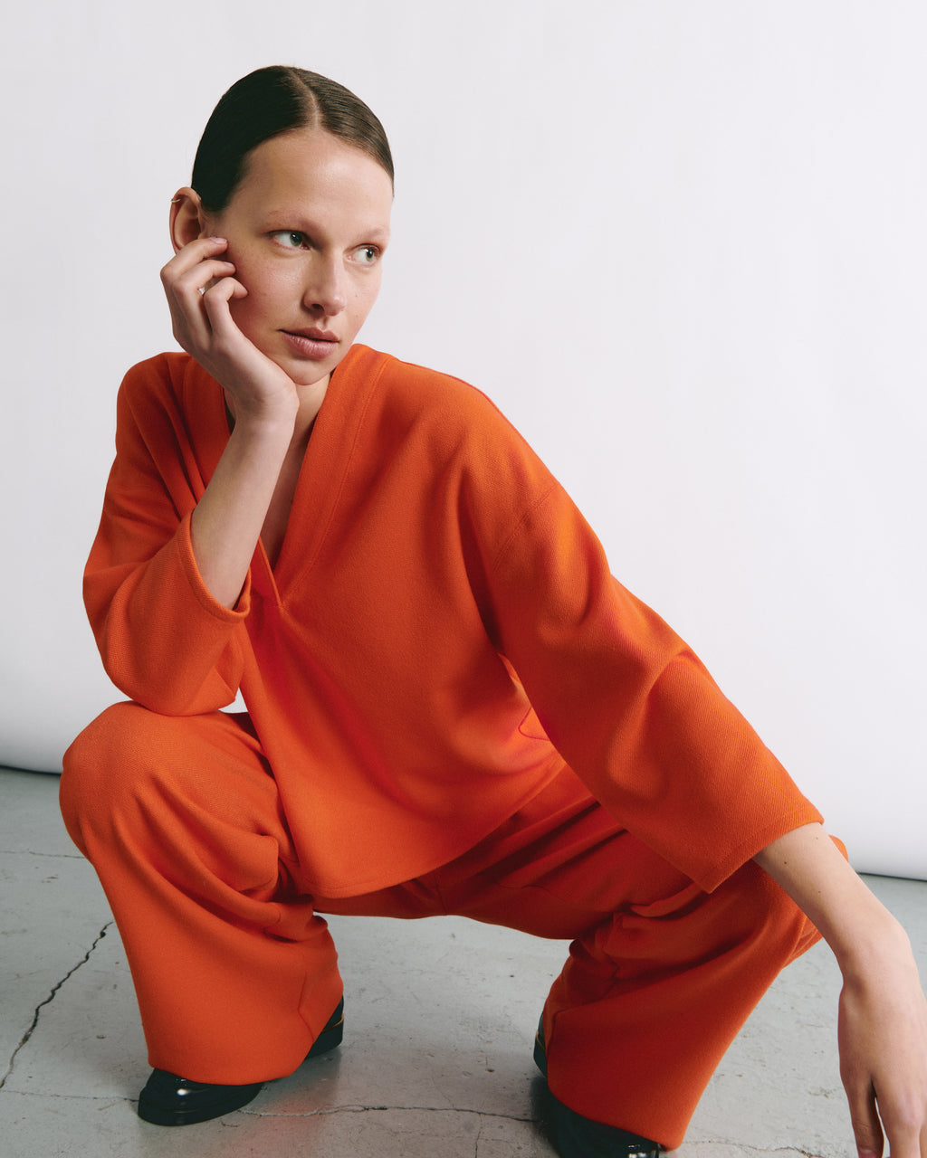 Blouses lange mouw oranje Julia June