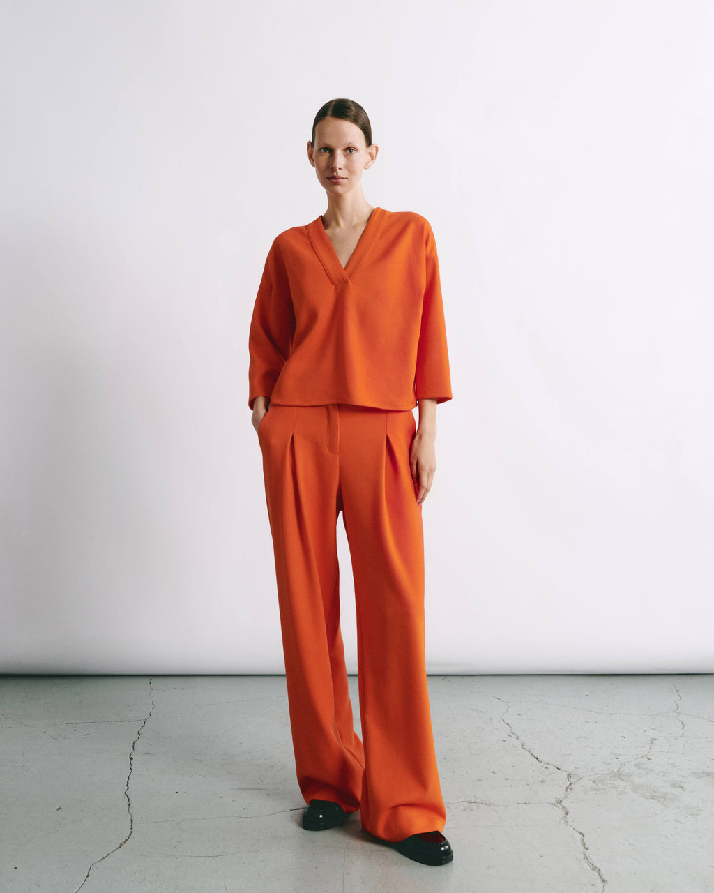 Blouses lange mouw oranje Julia June