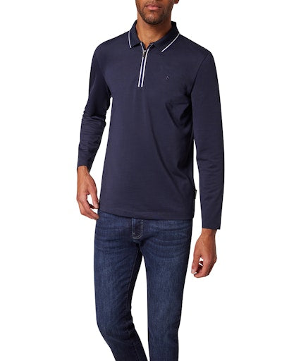 Polo's lange mouw navy Pierre Cardin
