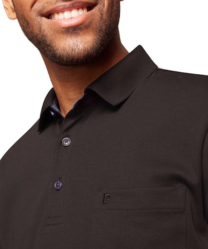 Polo's lange mouw zwart Pierre Cardin