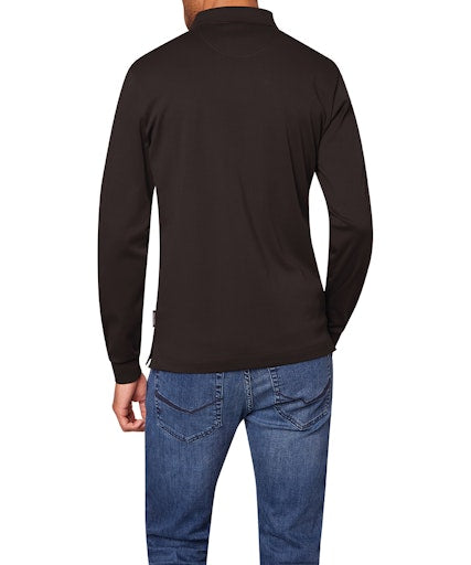 Polo's lange mouw zwart Pierre Cardin