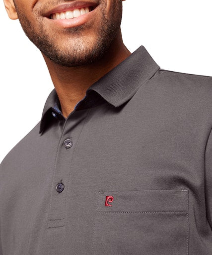 Polo's lange mouw grijs Pierre Cardin