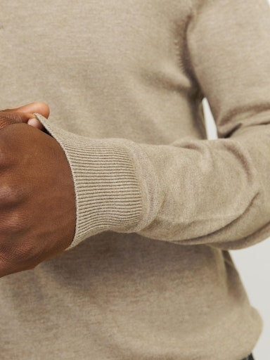 Polo's lange mouw beige JACK & JONES