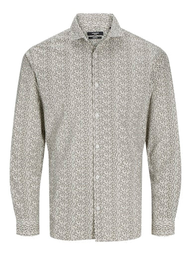 Hemden lange mouw beige JACK & JONES