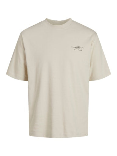 T-shirts korte mouw beige JACK & JONES