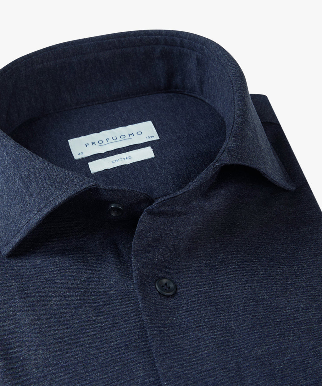 Hemden lange mouw navy Profuomo