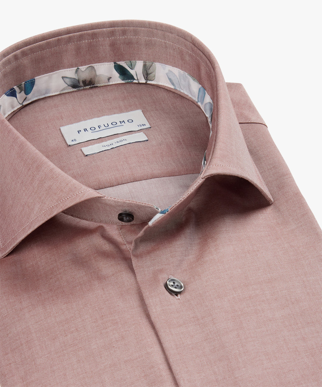 Hemden lange mouw rood Profuomo