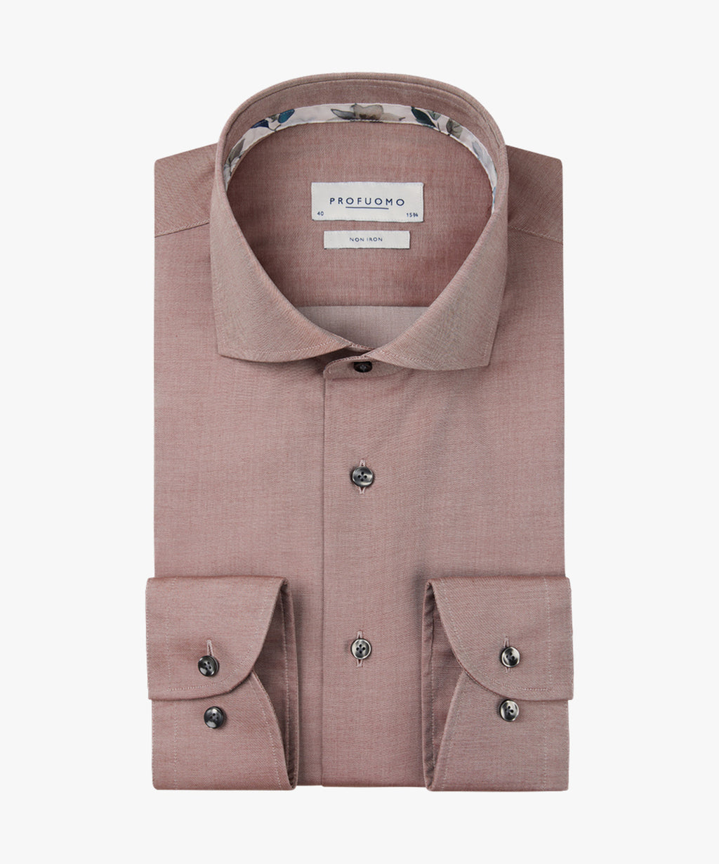Hemden lange mouw rood Profuomo