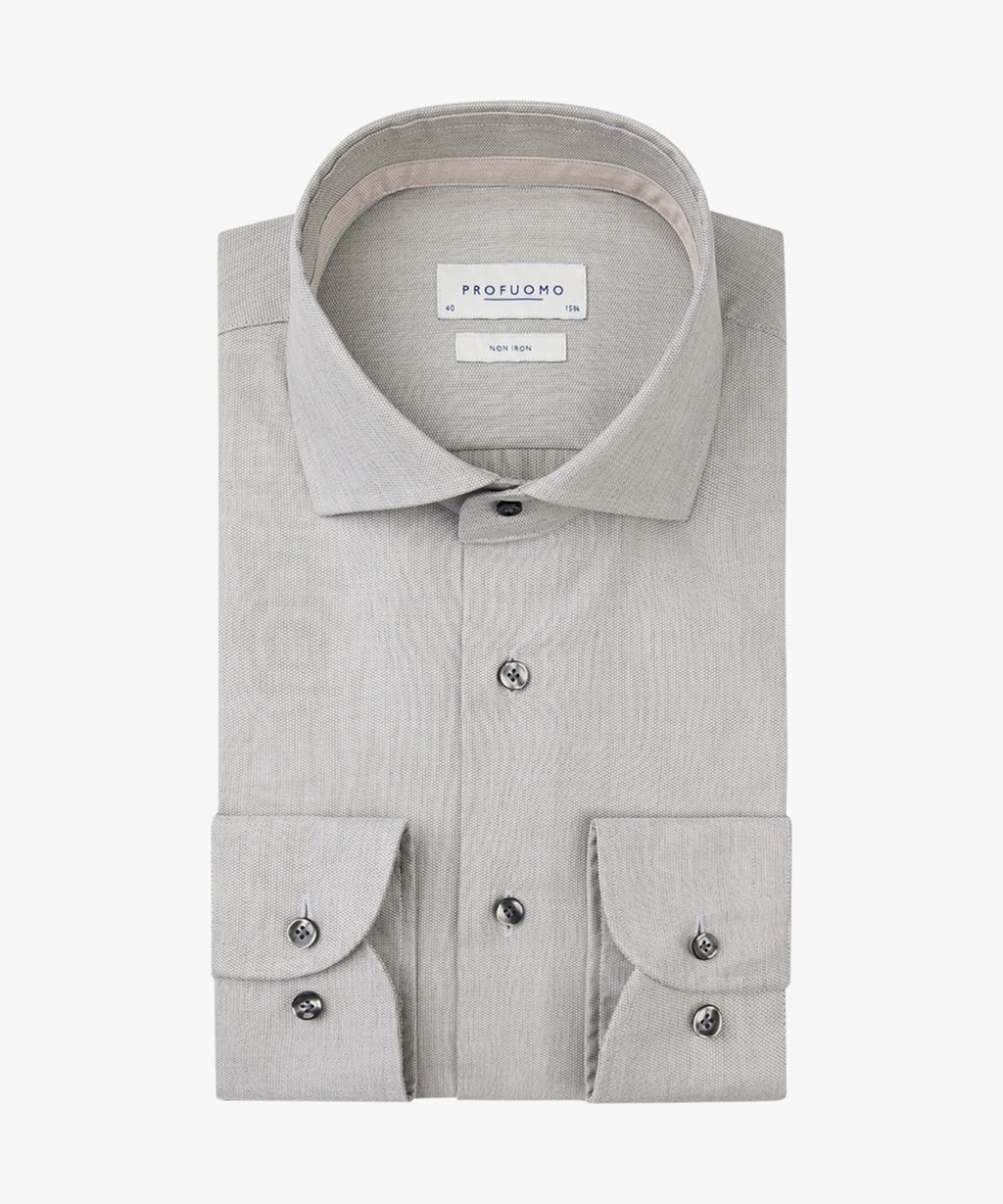 Hemden lange mouw groen Profuomo