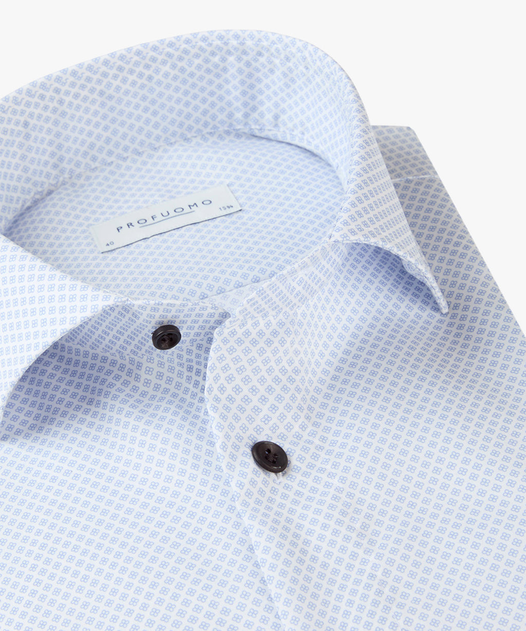 Hemden lange mouw blauw Profuomo