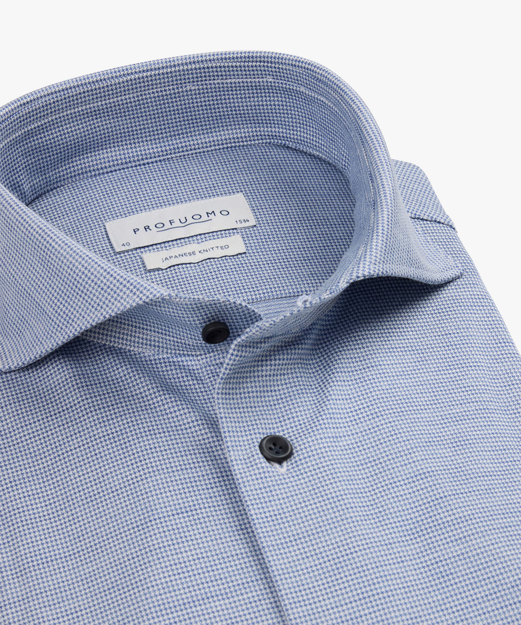 Hemden lange mouw blauw Profuomo
