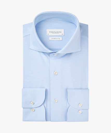 Hemden lange mouw blauw Profuomo