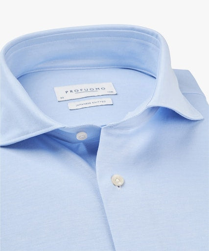 Hemden lange mouw blauw Profuomo