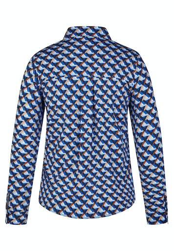 Blouses lange mouw navy Rabe