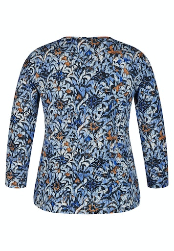 T-shirts lange mouw navy Rabe