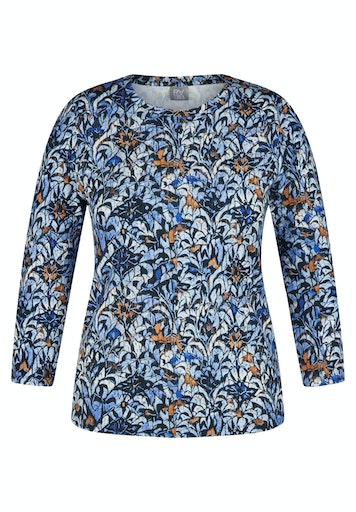 T-shirts lange mouw navy Rabe