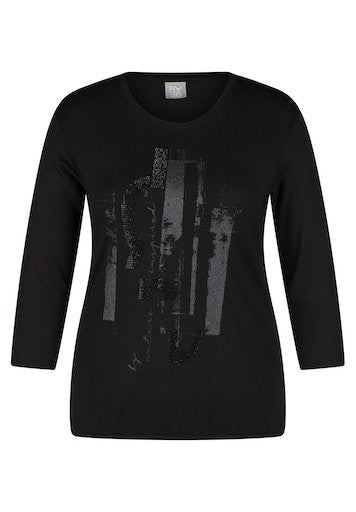 T-shirts lange mouw zwart Rabe