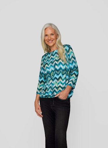 T-shirts lange mouw blauw Rabe