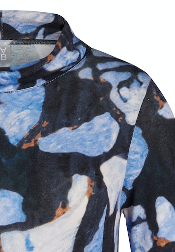 T-shirts lange mouw navy Rabe