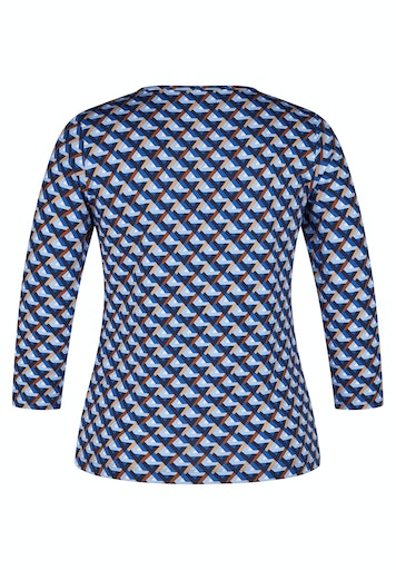 T-shirts lange mouw navy Rabe