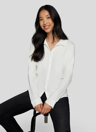 Blouses lange mouw beige Rabe