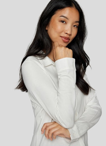 Blouses lange mouw beige Rabe