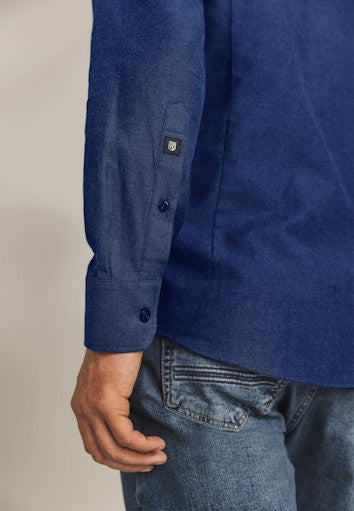 Hemden lange mouw blauw State of Art