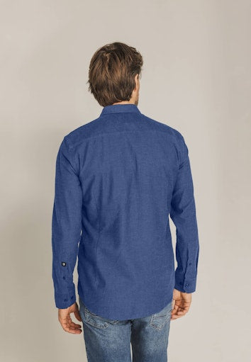 Hemden lange mouw blauw State of Art