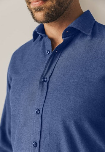 Hemden lange mouw blauw State of Art