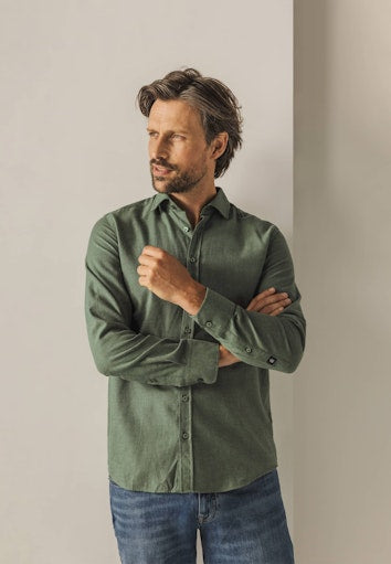 Hemden lange mouw groen State of Art