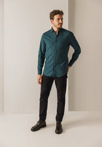 Hemden lange mouw blauw State of Art