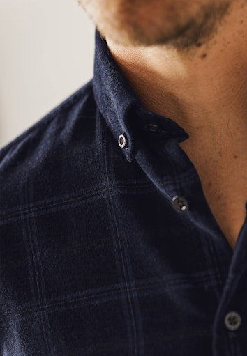 Hemden lange mouw blauw State of Art