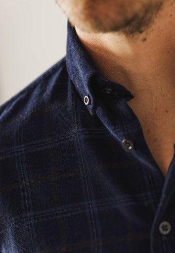 Hemden lange mouw blauw State of Art
