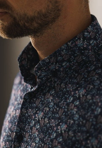 Hemden lange mouw blauw State of Art