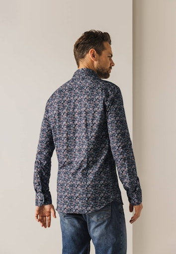 Hemden lange mouw blauw State of Art