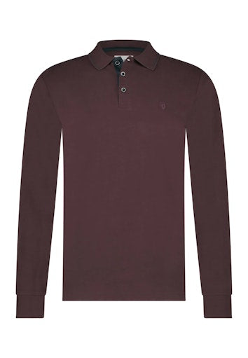 Polo's lange mouw rood State of Art