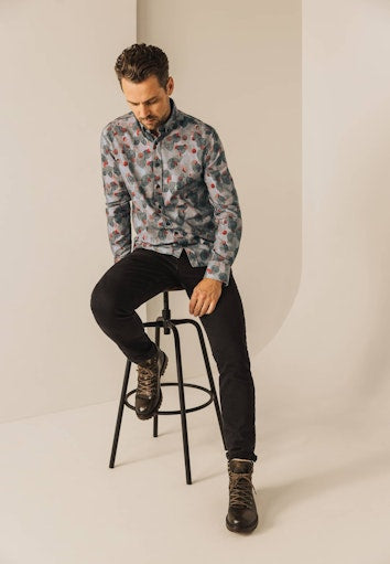 Hemden lange mouw grijs State of Art