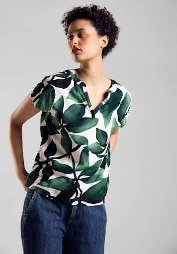 Blouses korte mouw groen Street One