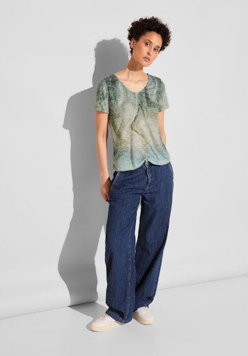 T-shirts korte mouw groen Street One