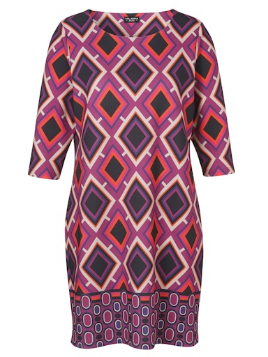 Jurken lange mouw multicolor Via Appia Due