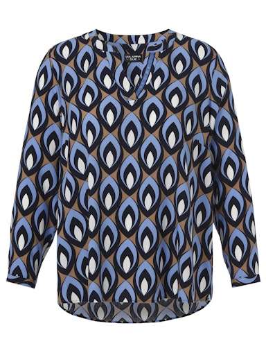 Blouses lange mouw blauw Via Appia Due