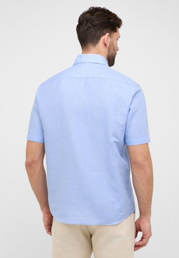 Hemden korte mouw blauw ETERNA