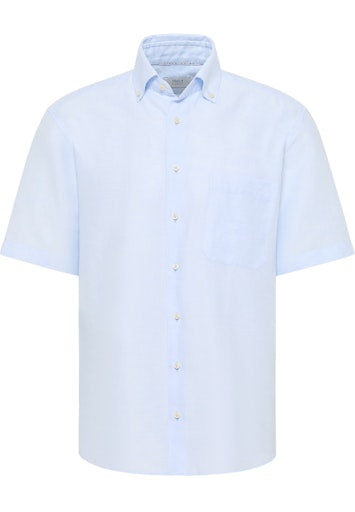 Hemden korte mouw blauw ETERNA