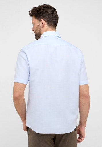 Hemden korte mouw blauw ETERNA