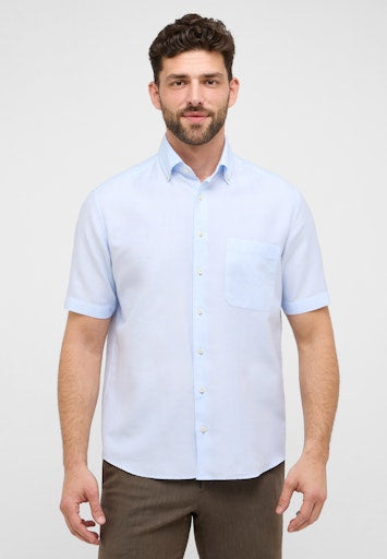 Hemden korte mouw blauw ETERNA