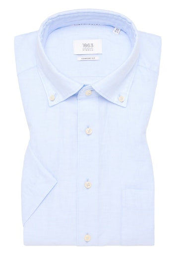 Hemden korte mouw blauw ETERNA