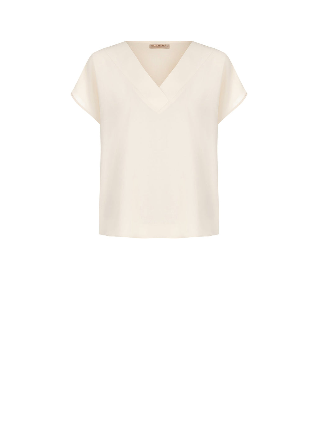 Blouses korte mouw beige Rinascimento