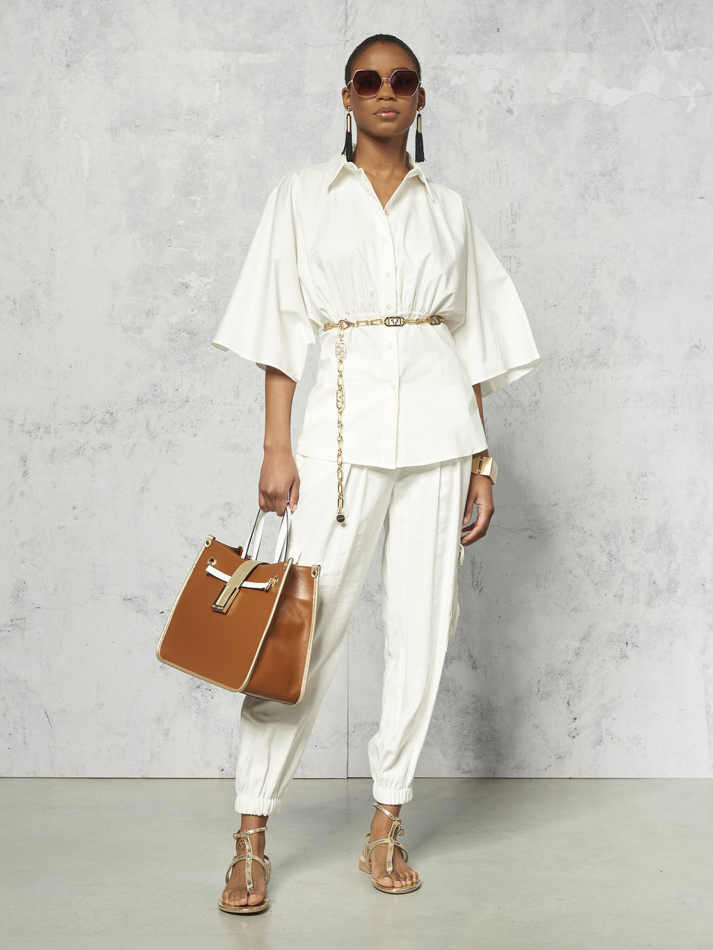 Blouses korte mouw wit Rinascimento